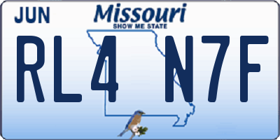MO license plate RL4N7F