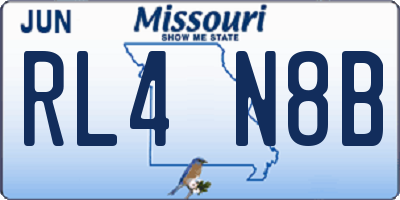 MO license plate RL4N8B