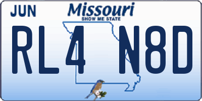 MO license plate RL4N8D