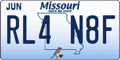 MO license plate RL4N8F