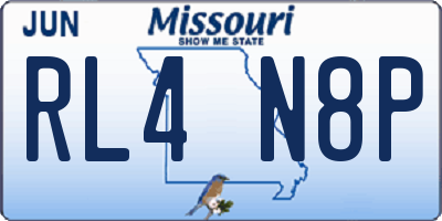 MO license plate RL4N8P