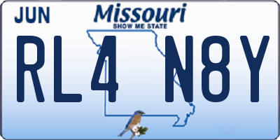 MO license plate RL4N8Y