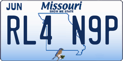 MO license plate RL4N9P