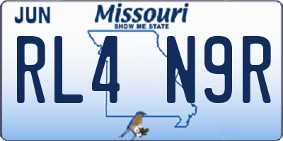 MO license plate RL4N9R