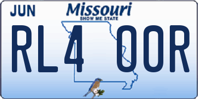 MO license plate RL4O0R