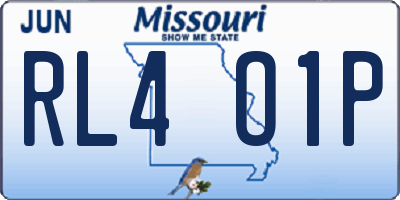 MO license plate RL4O1P