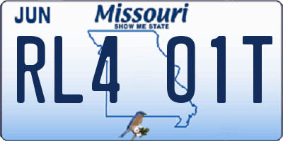 MO license plate RL4O1T