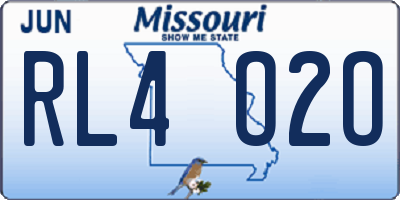 MO license plate RL4O2O