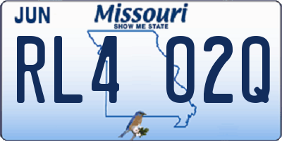 MO license plate RL4O2Q