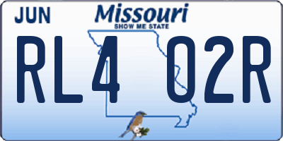 MO license plate RL4O2R