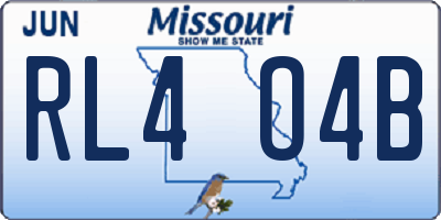 MO license plate RL4O4B