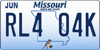 MO license plate RL4O4K