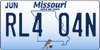 MO license plate RL4O4N