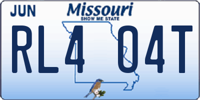 MO license plate RL4O4T