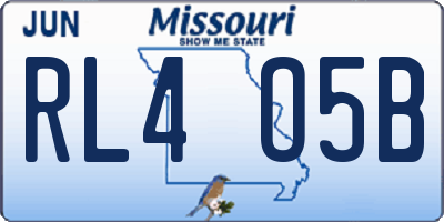MO license plate RL4O5B