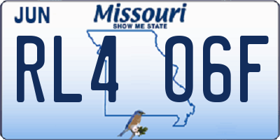 MO license plate RL4O6F