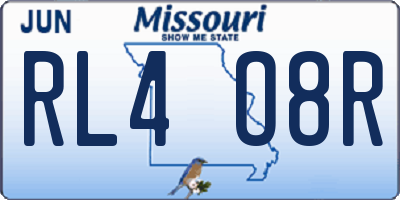 MO license plate RL4O8R