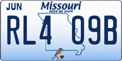 MO license plate RL4O9B