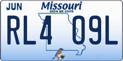 MO license plate RL4O9L