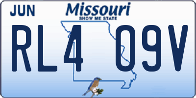 MO license plate RL4O9V