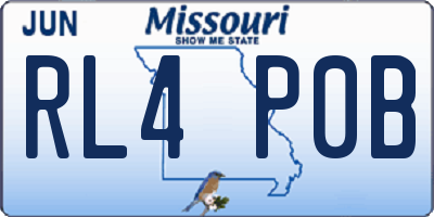 MO license plate RL4P0B