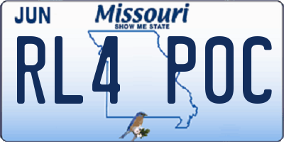 MO license plate RL4P0C