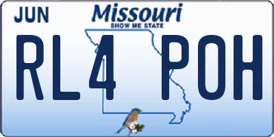 MO license plate RL4P0H