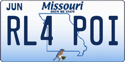 MO license plate RL4P0I