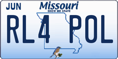 MO license plate RL4P0L