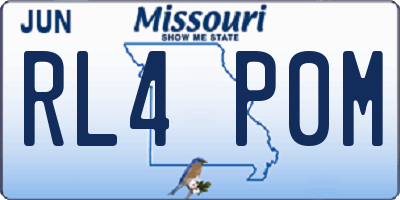 MO license plate RL4P0M