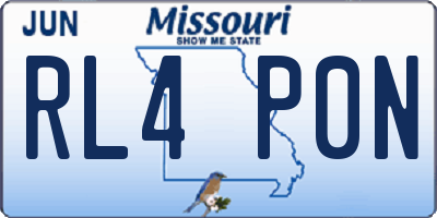 MO license plate RL4P0N