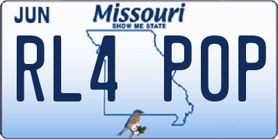 MO license plate RL4P0P