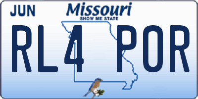 MO license plate RL4P0R