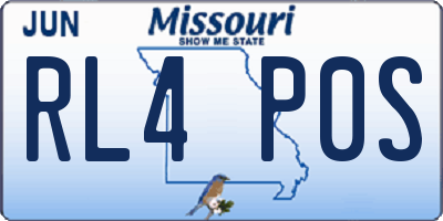 MO license plate RL4P0S