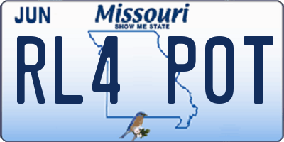 MO license plate RL4P0T