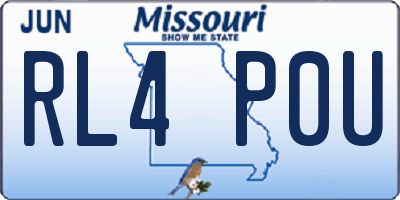 MO license plate RL4P0U