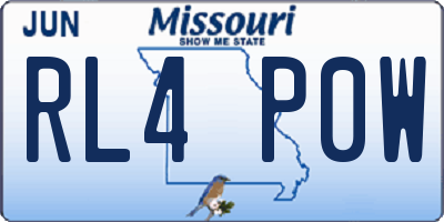 MO license plate RL4P0W