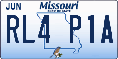 MO license plate RL4P1A