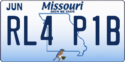 MO license plate RL4P1B