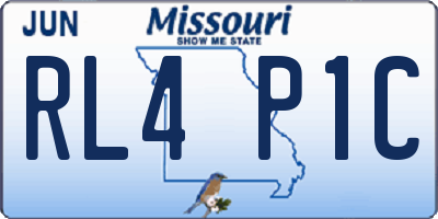 MO license plate RL4P1C