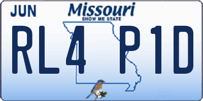 MO license plate RL4P1D