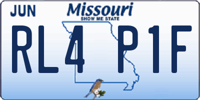 MO license plate RL4P1F