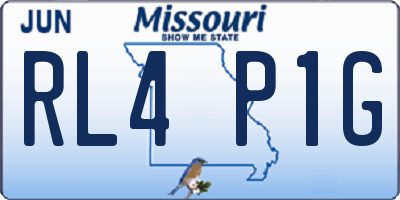 MO license plate RL4P1G