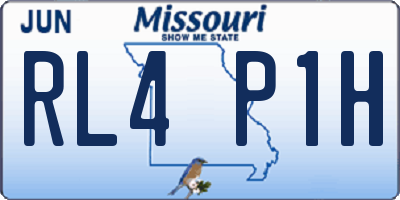 MO license plate RL4P1H