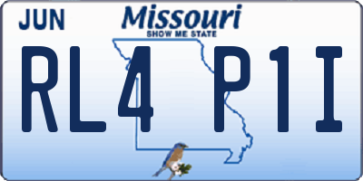 MO license plate RL4P1I