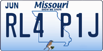 MO license plate RL4P1J