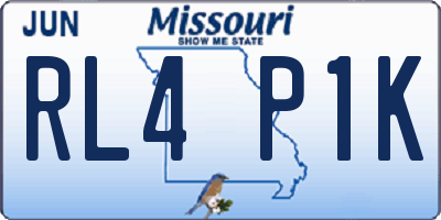 MO license plate RL4P1K