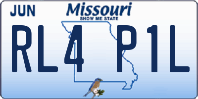 MO license plate RL4P1L