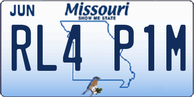 MO license plate RL4P1M