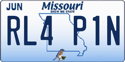 MO license plate RL4P1N